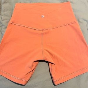 Lululemon align 6inch biker shorts in Coral